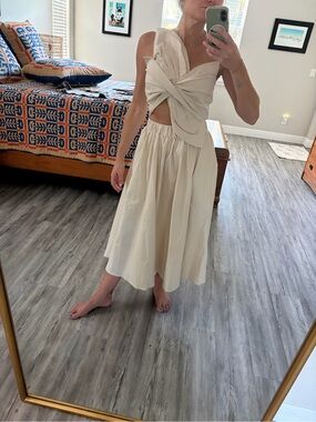 Cream Midi Dress